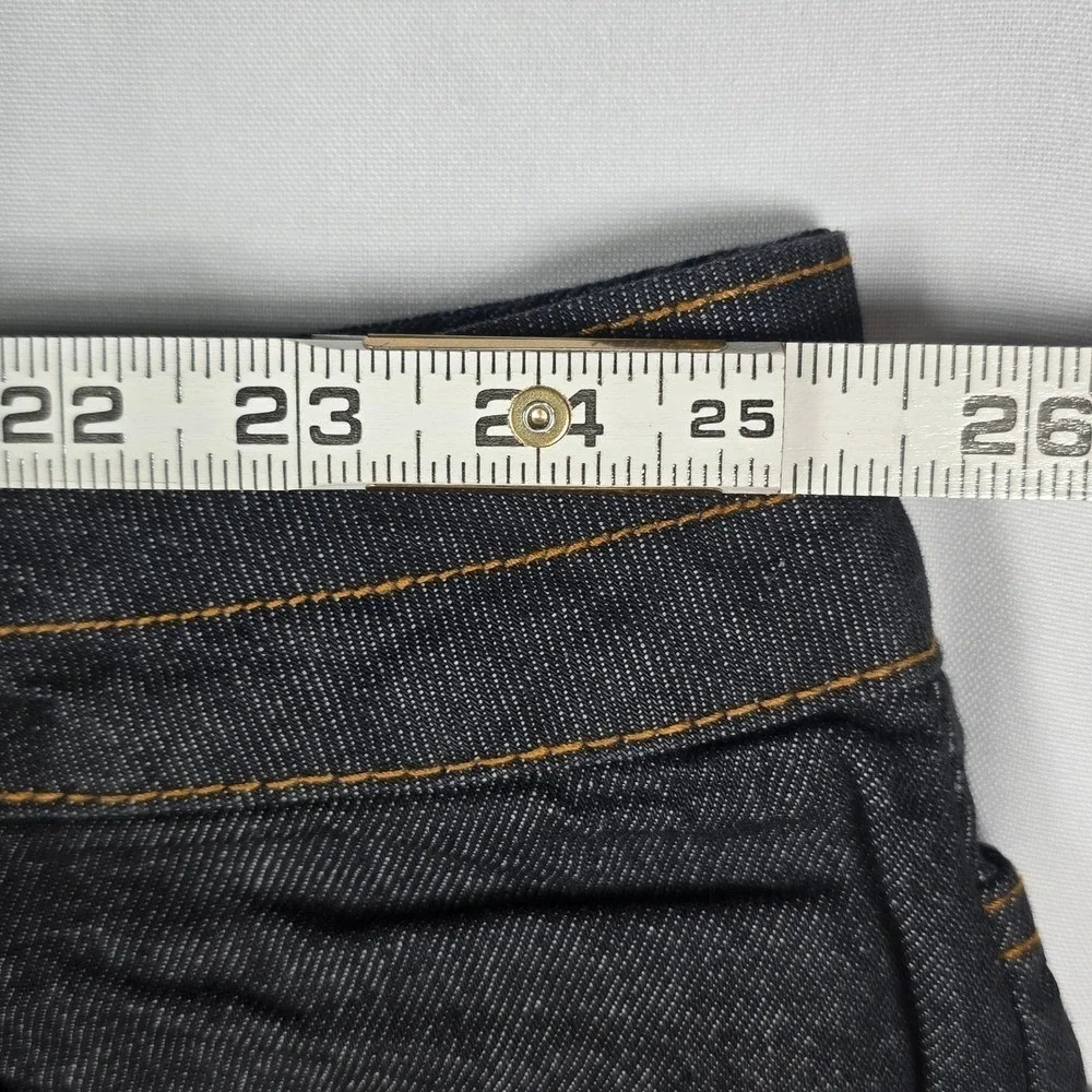 Woman Within Dark Wash Denim Capris Natural Fit Woman Size 32W Gray 100%‎ Cotton